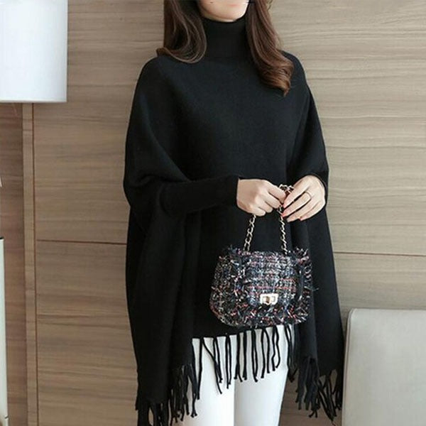 Winter's Fashionable Attractive  Plain Fleece Poncho For Women Winter Poncho For Girls