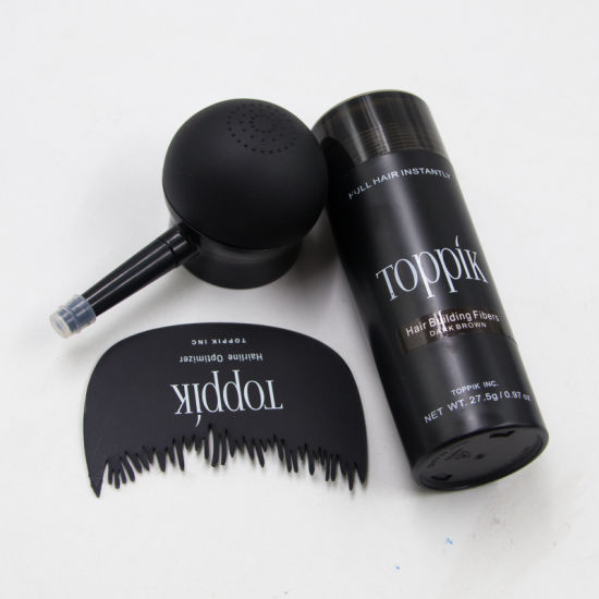 Toppik Pack of 3 - Fiber 27.5gm + Toppik Hair Comb + Toppik Applicator - BLACK and DARK BROW