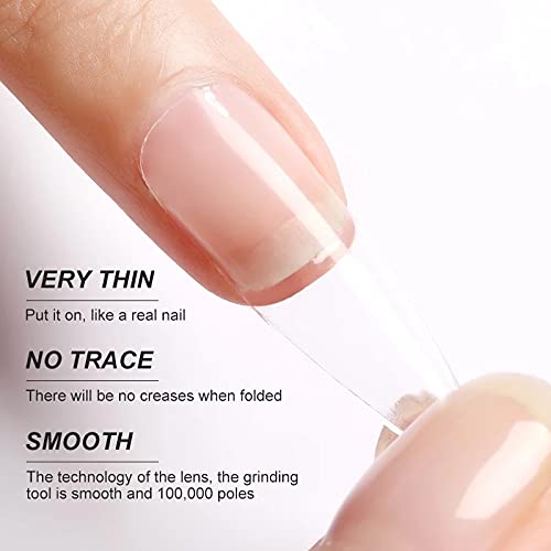 ( round shape ) Artificial Nails 100pcs With Nail Glue, Beautiful Fancy Fake Nails ,Acrylic Nails Kit Natural False Nail