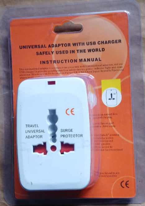 Travel Universal Surge Adaptor Protector With USB Charger