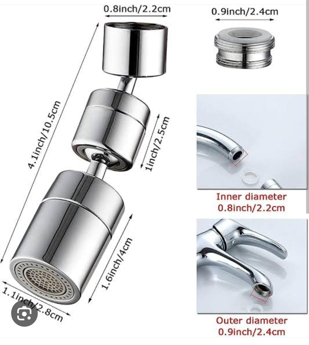 1080°rotatable Faucet Aerator Bathroom Washbasin Tap Splash Filter Kitchen Faucet Extend Faucet Water Saving Bubbler Nozzle