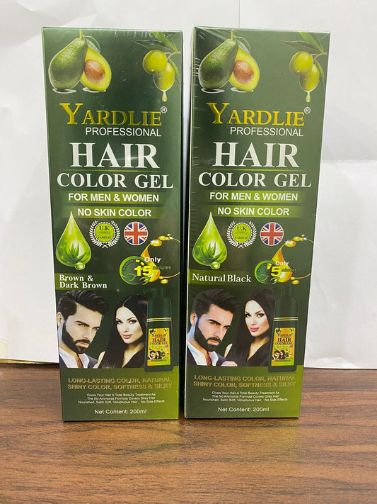 200 ml yardlie Hair Color Gel Black/dark brown