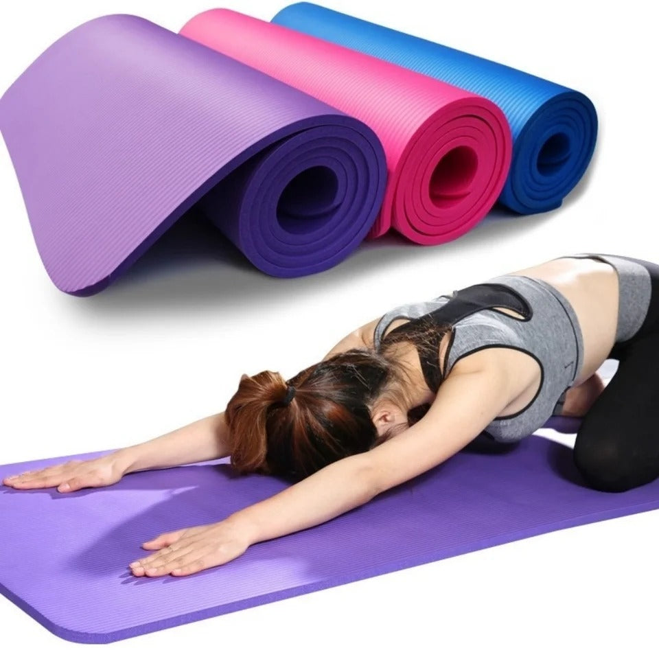 Yoga Matt Non-Slip Exercise Gym Flooring Mat Premium Quality For Men and Women Multi Purpose Uses (random color)