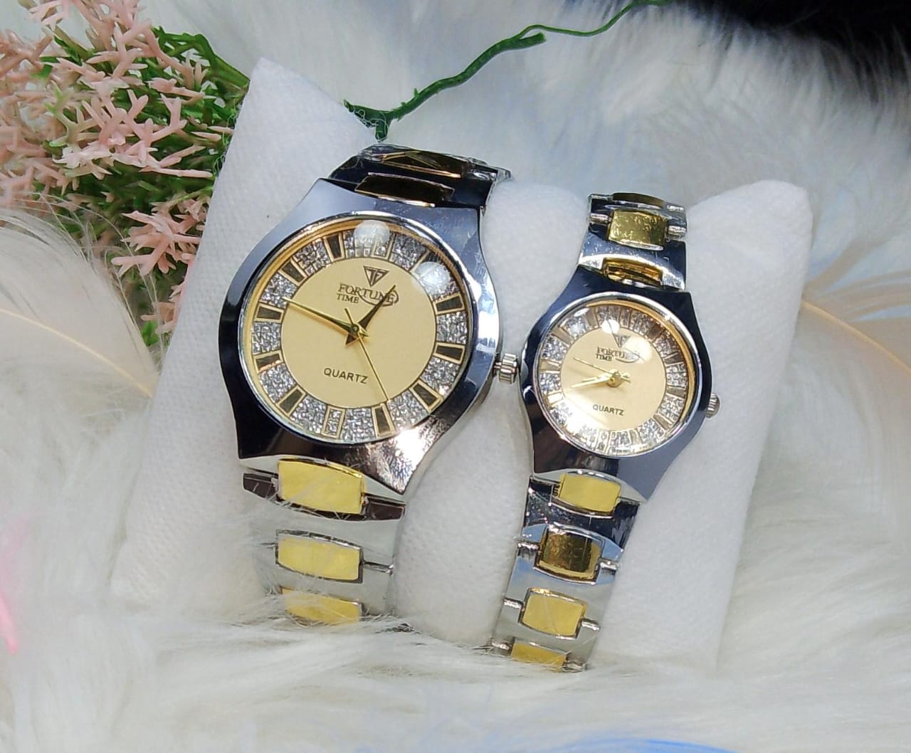 (without box ) Luxury Stainless FORTUNE TIME COUPLE WATCHES