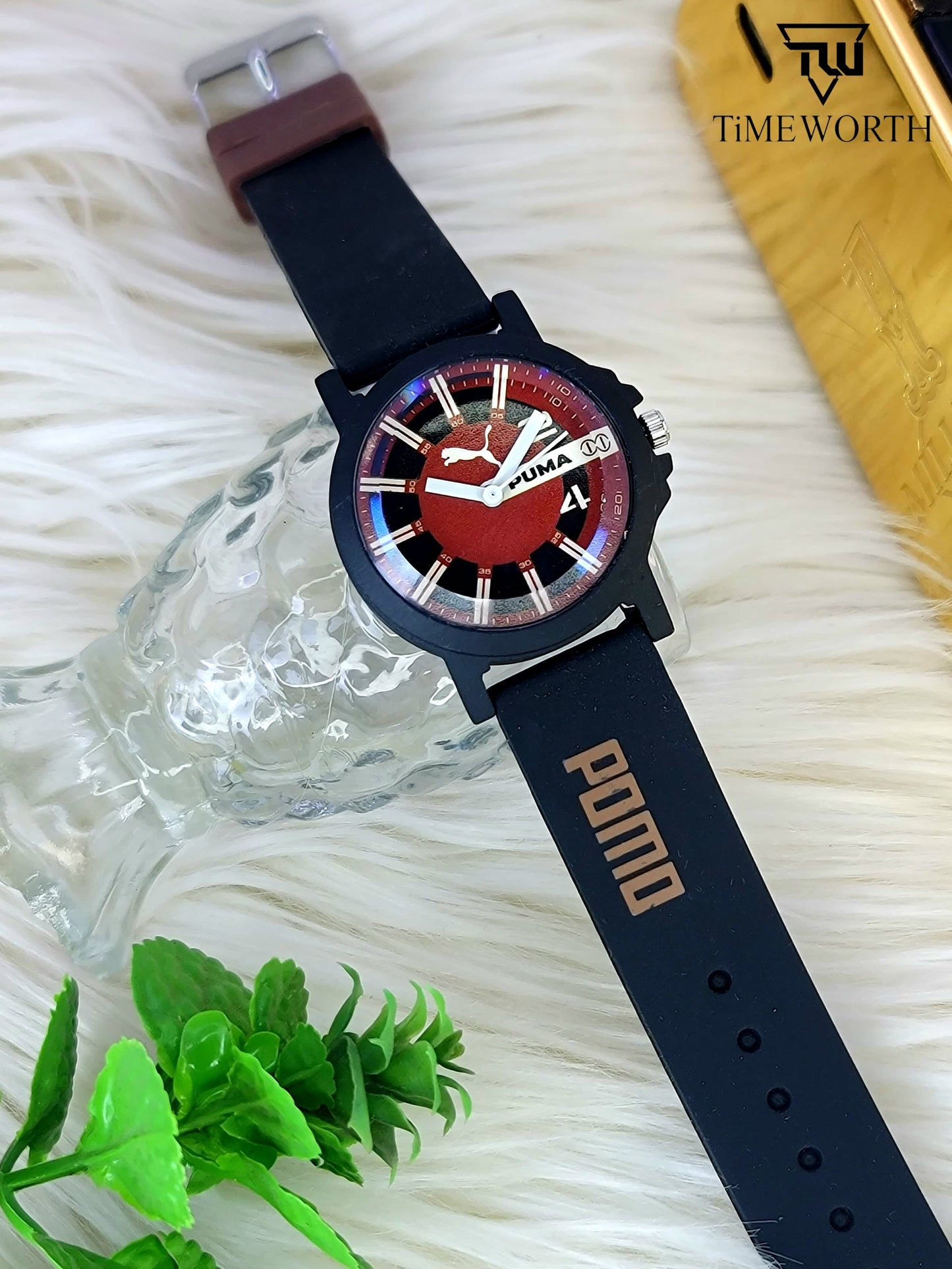 (without box) Rubber puma Strap Analog Watch For Men / Watch For Boys