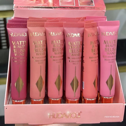 (Pack of 6) HUDAMOJI MATTE BEAUTY BLUSH WAND