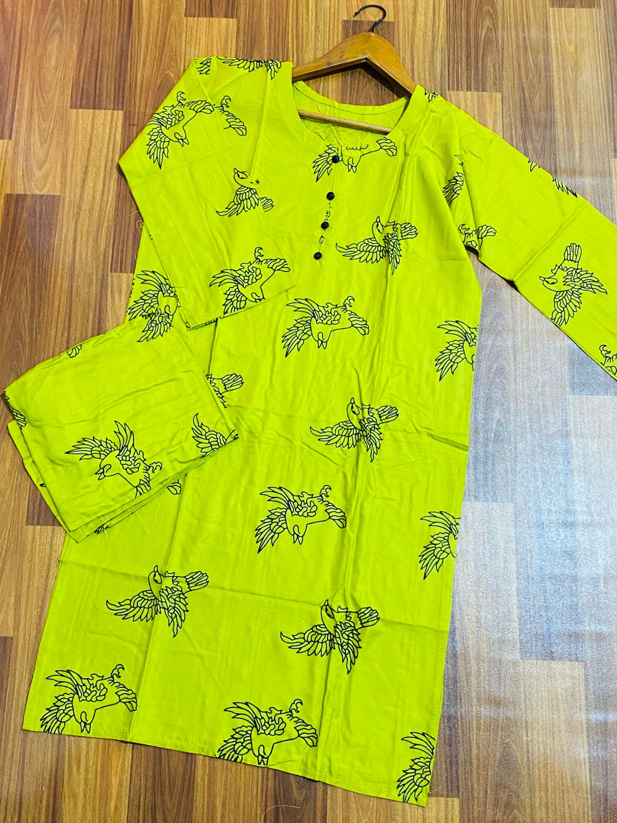 (zinc ) Sparrow Block print Stitched Suits casual wear for girls  (Lilen)