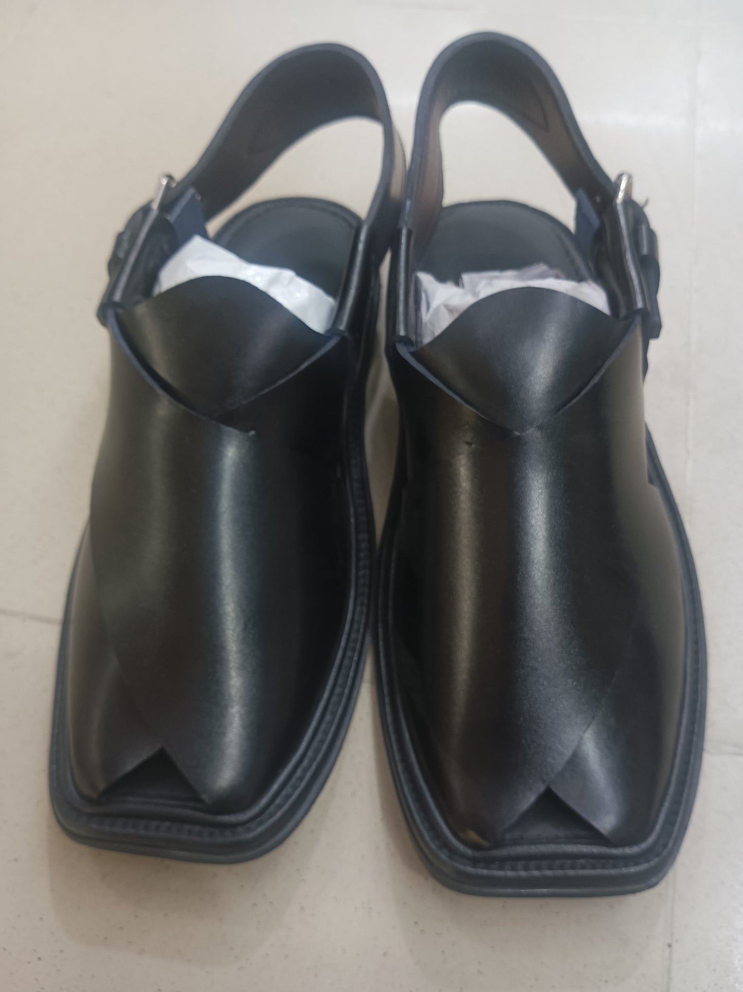 (Black ) Peshawari Traditional Chappal for mens pure leather handemade