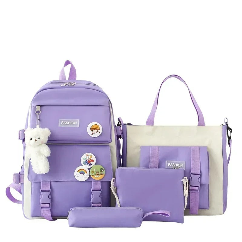 4-Piece School Bag Set: Stylish &amp; Practical new arrival 2024